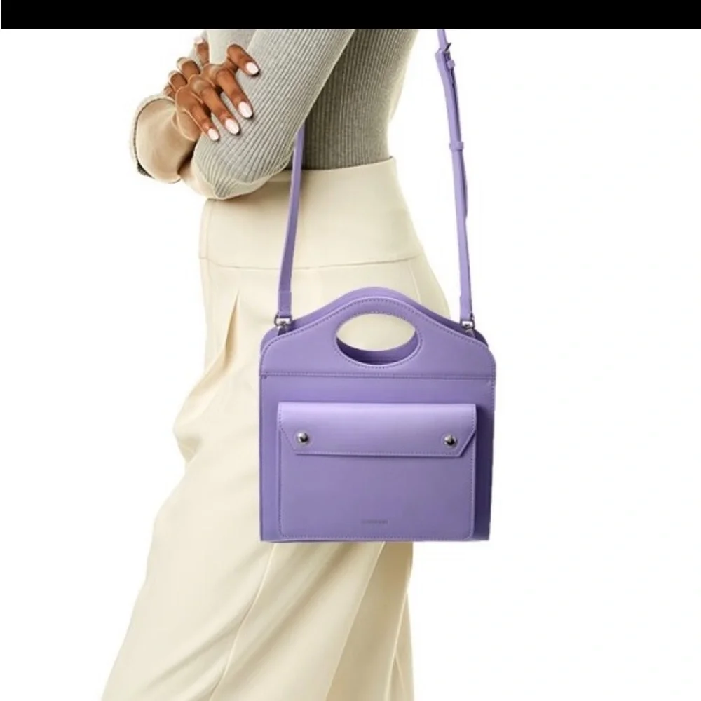 🔴SOLD🔴 BURBERRY Mini Leather Pocket Bag- Soft Violet - Picture 5 of 16